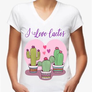 Baby look I Love Cactos