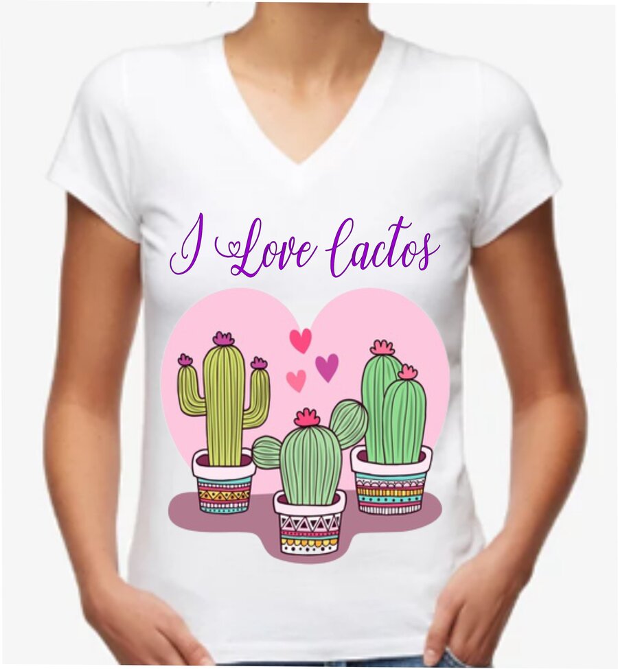 Baby look I Love Cactos