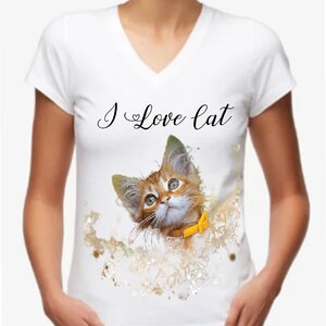 Baby look I Love Cat