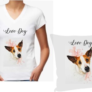 Kit : Baby Look + Almofada Love Dog