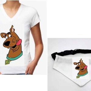 Kit : Baby Look + coleira bandana Scooby Doo