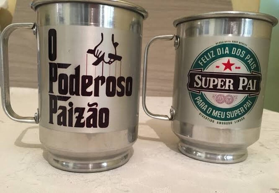 Caneca de alumínio personalizada 