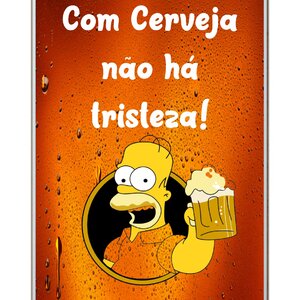 Placa mdf sublimada Homer Cerveja