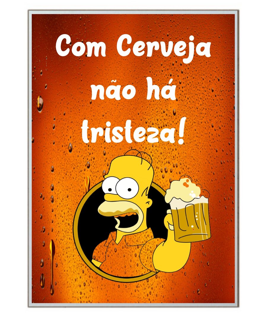 Placa mdf sublimada Homer Cerveja