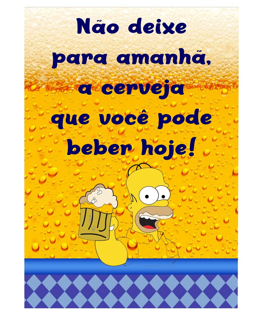 Placa mdf sublimada Homer Cerveja