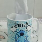 Caneca + mini coador personalizados 