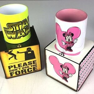 Caneca + caixinha mdf personalizadas 