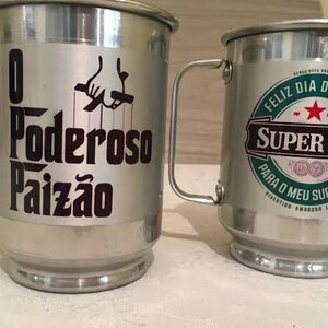 Caneca de alumínio personalizada 