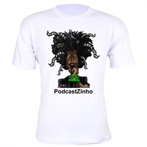 Camiseta branca - PDZ PodcastZinho Cultura Pop