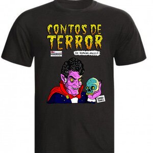 Camiseta preta Contos de Terror - Rubens Mello