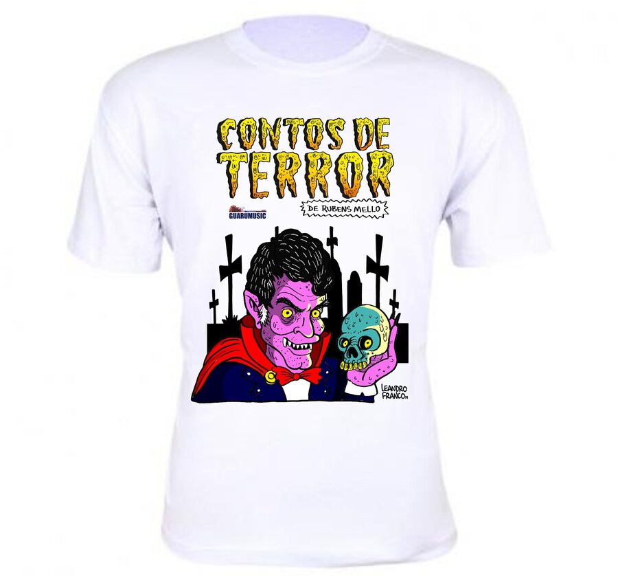 Camiseta Branca - Contos de Terror Rubens Mello