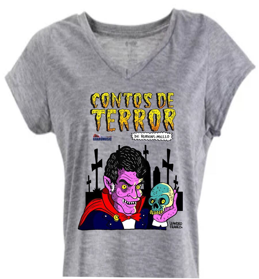 Camiseta Baby Look - Contos de Terror - Rubens Mello